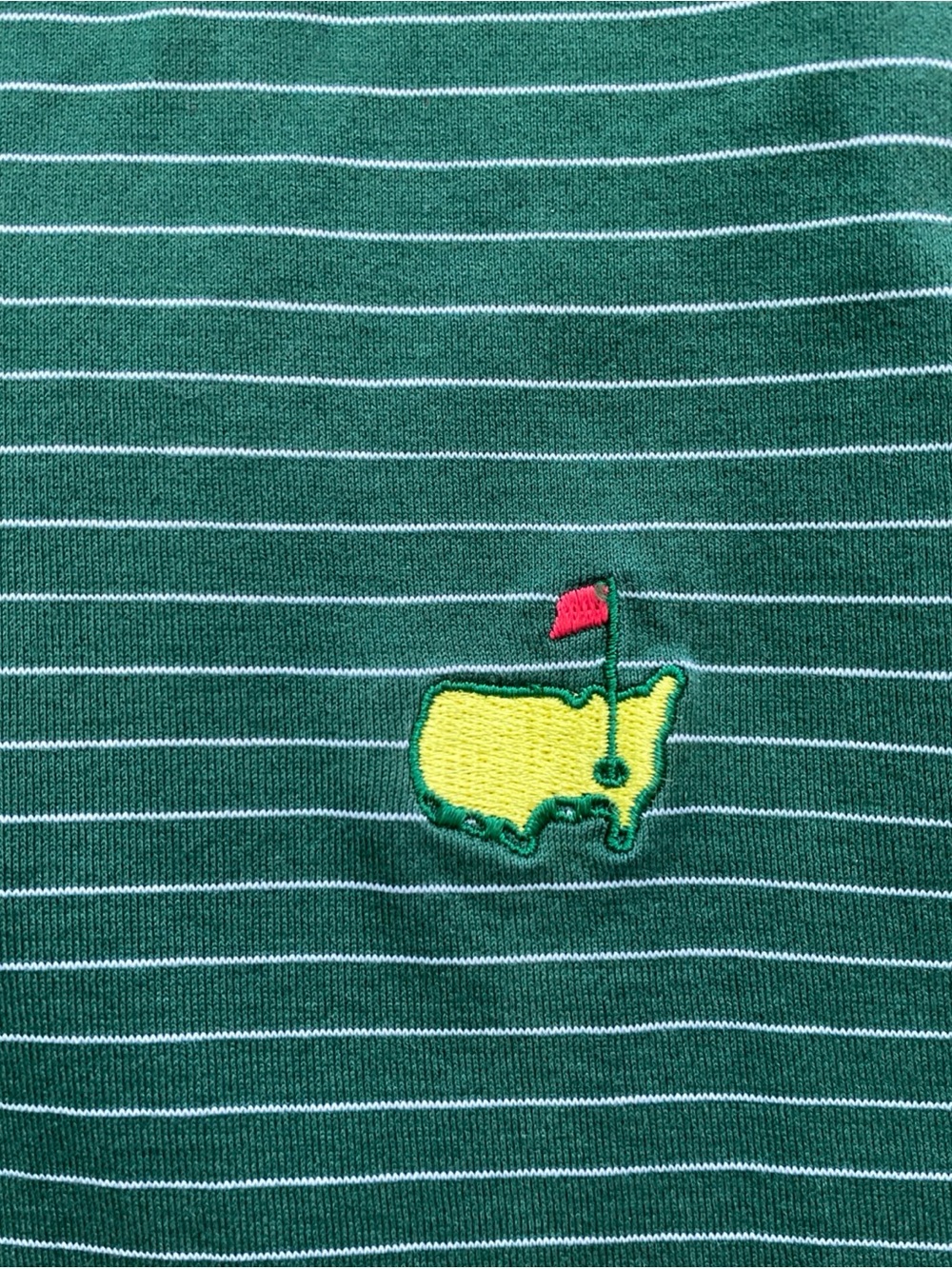 Amen Corner Masters Golf Polo Shirt Mens XL Green Striped Augusta National Flaw - Picture 9 of 10